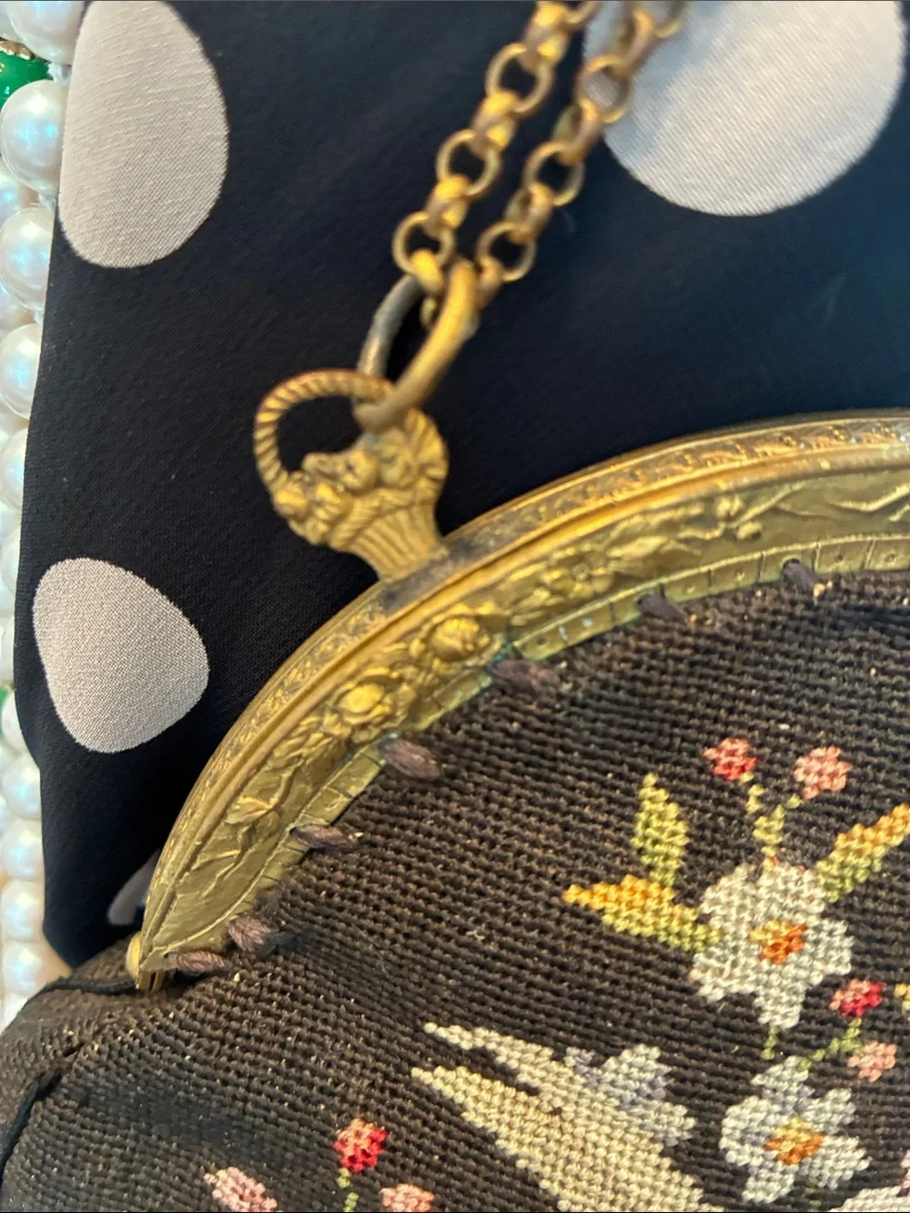 Antique hand stitched